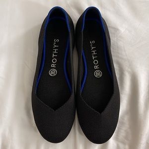 Rothy's The Flat Slip-On Black Solid Woman Size 8.5